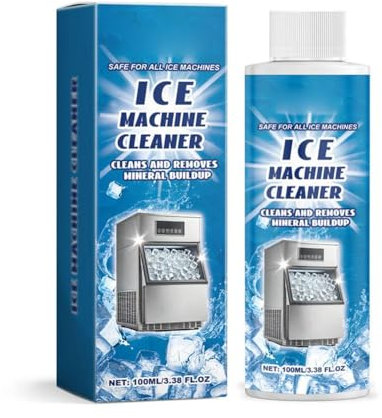 Detergente e disincrostante per macchina del ghiaccio da 3,38 fl Pastiglie per la pulizia della macchina del ghiaccio, soluzione detergente per ghiaccio Maj compatibile con tutti i
