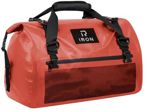 IRON JIA'S Borsa Moto Impermeabile Borsa Sella Posteriore Viaggio Arancione-30L