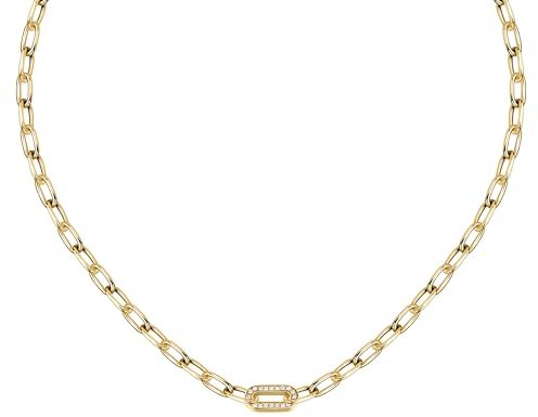 Morellato Collana Donna in Acciaio, Cristalli, Collezione INTRECCI, Catena, Idee Regalo Donna - SAZC02