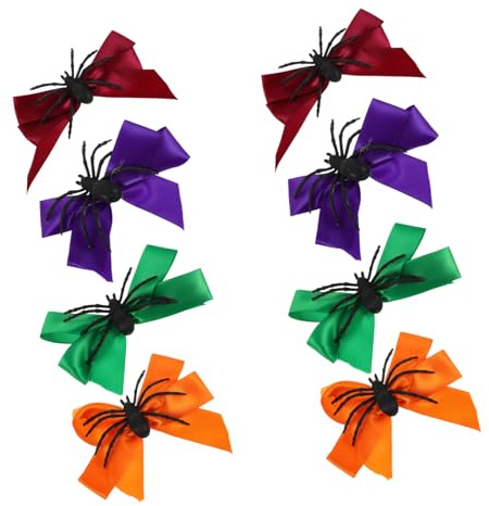 PLAFOPE 8 Pinzas Decorativas Para El Pelo De Halloween Pinzas Para El Pelo De Araña Accesorios Para Fiestas De Halloween Horquillas Para Cosplay Para