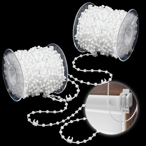 2 Pcs 10 Meter 100 Clips Vertical Blind Bottom Chain, Vertical Blind Chain,Vertical Blinds Repair Parts For 3.5 Inch/ 89 Mm