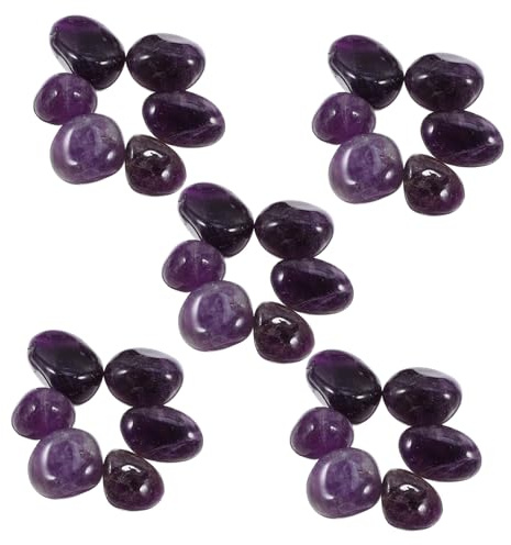 BIUDECO Natural Polished Purple Quartz Crystal Stones Tumbled Irregular Healing Gemstones for Vase Fillers Fish Tank Garden Decor and DIY Jewelry Crafting