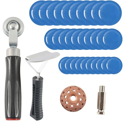 Set Strumenti Generali Per La Riparazione Pneumatici Resistenti 34 Toppe In Gomma Autoveicoli Raschietti In Metallo Emergenze Piatte Kit Da Utilizzare In Movimento Case
