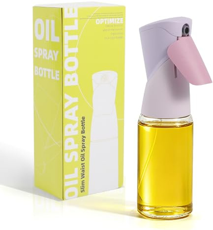 Shineforu Oil Sprayer for Cooking, Upgraded 7.4oz Olive Oil Sprayer Mister, Large Olive Oil Spray Bottle for Air Fryer, Salads, BBQ & Kitchen, Professional Oil Sprayer with Even Mist (Purple)