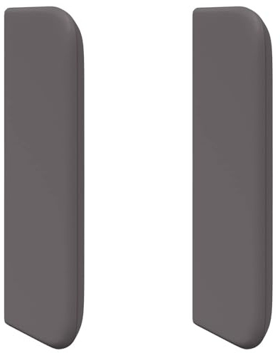 SooIarix Kopfteil Ohr 2 Stück Grau 40 x 16 x 5 cm aus Sperrholz und Kunstleder modernes Wandkissen Bett Wandpolster selbstklebend für Schlafzimmer Wandpaneele Kinderzimmer