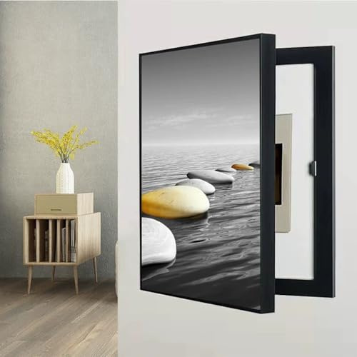 JuanNest Dekorative Sicherungskasten Abdeckung, Wohnzimmer-Flur-Anschlusskasten Dauerhafte Wandabdeckung, Zählerkasten Abdeckung Bild Universal Stromkasten Verkleidung für Büro Esszimmer A,40x60cm