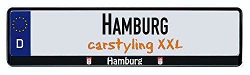 carstyling XXL Design Kennzeichenrahmen Bundesland Hamburg 1 Stück