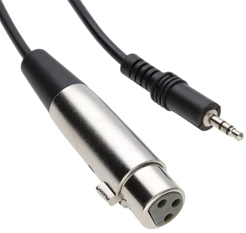 kenable 3,5 mm Stereo Klinkenstecker PC/Laptop Zum XLR Weiblich Mixer/Speaker Kabel 2 m [2 Meter/2m]