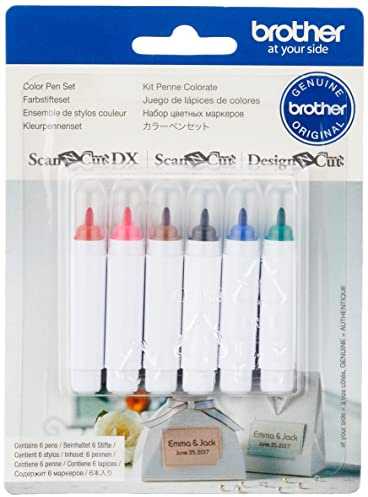 Brother CAPEN1 Scan-N-Cut Farbstifte Kit weiß, 6 Stück (1er Pack)