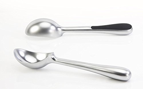 Sabatier Silver Ice Cream Scoop - Professional, Modern, Fashionable Colour Design. Strong Spoon & Handle. Handheld Kitchen Tool for Scooping/Spooning Ice Cream & Sorbet.