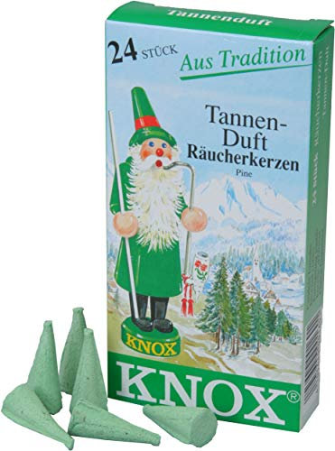 KNOX Incienso Velas/Conos de Incienso Fragancias 24 Unidades/pkg. Varias Fragancias, Verde, 12,5 x 6,5 x 2,0 cm
