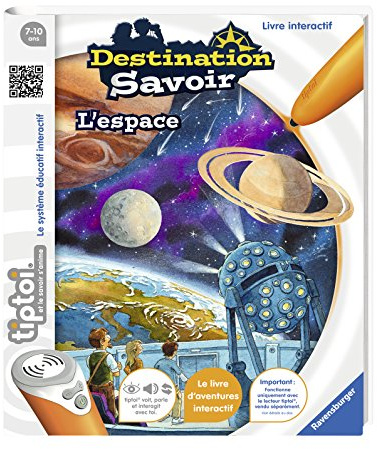 Ravensburger - Livre d'aventure interactif tiptoi - Destination savoir L'espace - Jeux électroniques éducatifs sans écran et en français - A partir de 7 ans - 00679