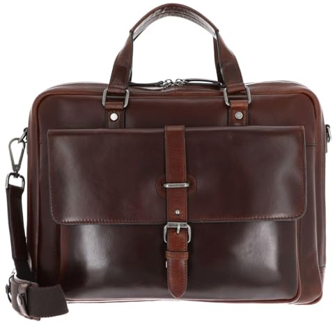 Leonhard Heyden Leder Businesstasche Laptoptasche mit Laptopfach Roma RV-Aktenmappe 2 Fächer 5370 Braun dunkelbraun