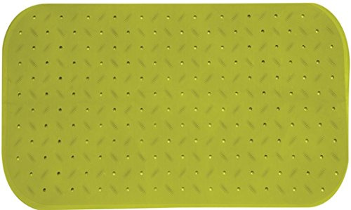 MSV Premium Duschmatte Badematte Badewannenmatte Badewanneneinlage antibakteriell rutschfest mit Saugnäpfen-Grün-duftet nach Rosen-ca. 36 x 65 cm-waschbar bei 60° Grad, Gummi, Green, Unique