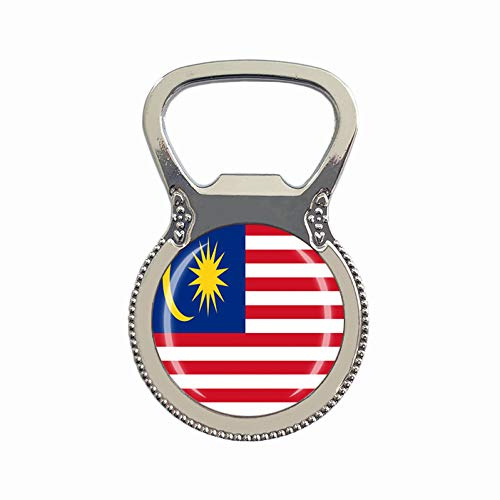 Malaysia Flag Beer Bottle Opener Fridge Refrigerator Magnet Metal Glass Crystal Travel Souvenir Gift Home Decoration