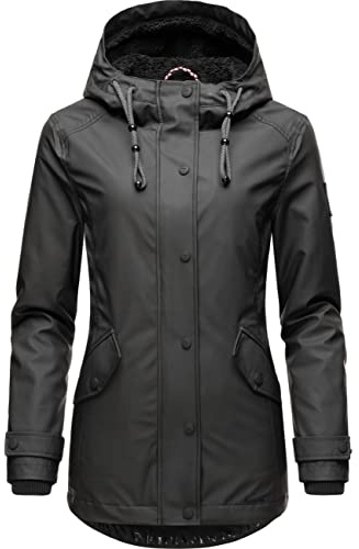 Navahoo Damen Winterjacke Kurze Regenjacke warm gefüttert mit Kapuze Lindraa XS-3XL