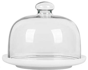 XIALIUXIA Mikrowellenabdeckhaube/Mikrowellen Abdeckung/Fliegenhaube,6/8/10-Zoll-Keramikschalen mit Deckel, Dessertgeschäft, Konditorei, Verkostungsschalen, Fenster, Kuchen, Behälter, Glaskuppelabde