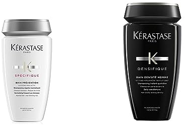 Kérastase | Shampoo für feines und dünnes Männerhaar & Kérastase | Shampoo für jedes Haar, Ausgleichendes und feuchtigkeitsspendendes Haarbad gegen Haarausfall, Bain Prévention, Spécifique, 250 ml