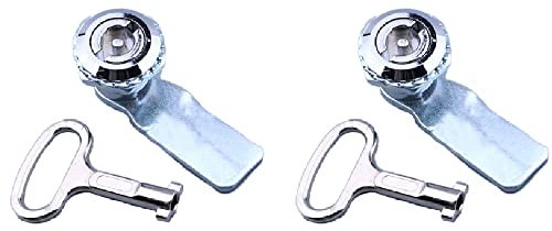 Elektrisches Schranktürschloss, 2 Stück Zinklegierung, Gaszähler, Kastenschloss mit Schlüssel, Multifunktions-Zählerbox-Verriegelungs-Set für Mülltonnen-Aufzug (S-Typ-Steckschlüssel)