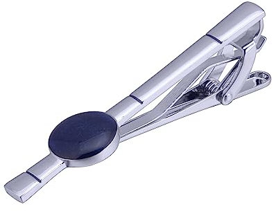 Epinki Krawattennadel Vintage, Geometrisch Tie Clips, Krawattenklammer Tie Clip Silber für Unternehmen