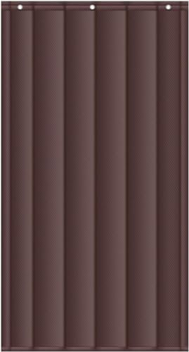 JIUYUEYA Magnetic Thermal Insulated Door Curtain, Self-Closing Privacy Magnetic Screen Door, Black Out Curtains, Privacy Door Cover Blanket Blind (Color : Brown, Size : 90x220cm)