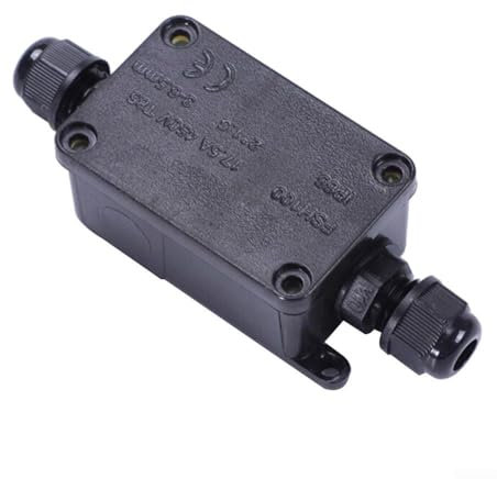 Wasserdichte Abzweigdose für Außenleuchten IP65 Kabelverbinder Box Schwarz 240V