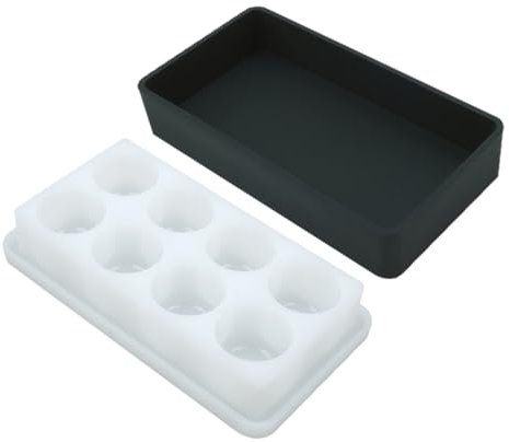 STOBOK Silicone Resin Mixing Box with Lid 80ml Epoxy Resin Tray DIY Epoxy Mixing Tool for Crafting and Jewelry Making