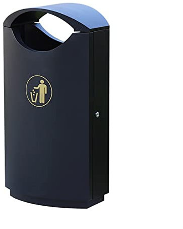 Huangj-0527 Mülleimer für Eingänge, Geschäfte Edelstahl-Mülleimer, einfacher klassifizierter Mülleimer for den Innen- und Außenbereich, modischer kommerzieller Mülleimer, 2 Farben Mülleimer(Schwarz)