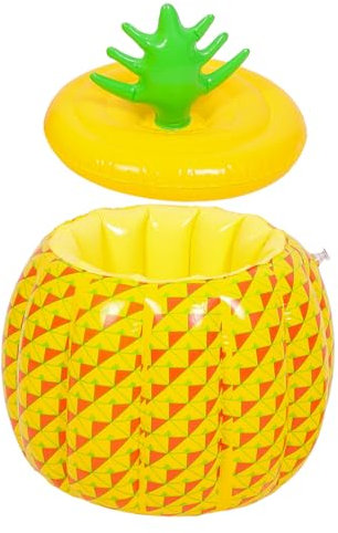 OKUMEYR Aufblasbarer Ananas-eiskübel Aus PVC Kältebeständiger Kübel Für Pool Und Party Isoliert Getränke Länger Kühl