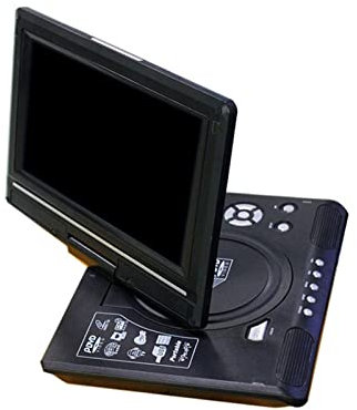 Bärbar DVD-spelare, 9,8 tums bärbar DVD-spelare HD-videospelare AV-ingång Utgång Bil Mini-TV Spelenhet,för hem, bil