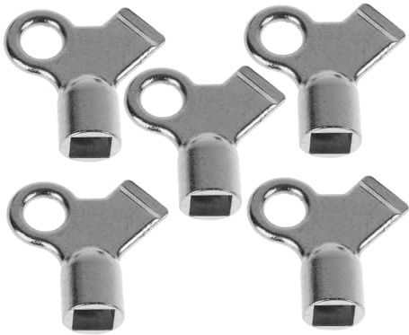 EPIGEIST 5pcs Radiator Exhaust Valve Keys Square Hole Radiator Tail Utility Tool for Efficient Air Bleeding and Plumbing Maintenance Lightweight Accessories