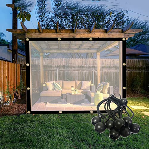 Telone trasparente regolabile in PE per serre, piante, piscine, impermeabile, 5 x 5 m, protezione esterna