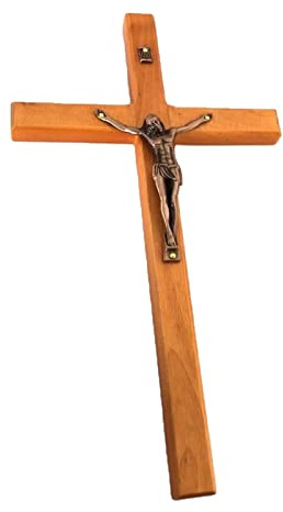 Xuancai Kruzifix Wandkreuz aus Holz, katholisch, hängend, Jesus für Zuhause, Büro, Kirche, Dekoration, Gebet, religiöses Geschenk, Dekoration