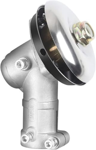 Skyspher Boîte de Vitesse Débroussailleuse 26mm 9 Dents, Renvoi d’Angle Universel, Tête d’Engrenage Complète Simple Oreille avec 2 Vis, M10 x 1.25LH pour Coupe-Bordure/Tondeuse
