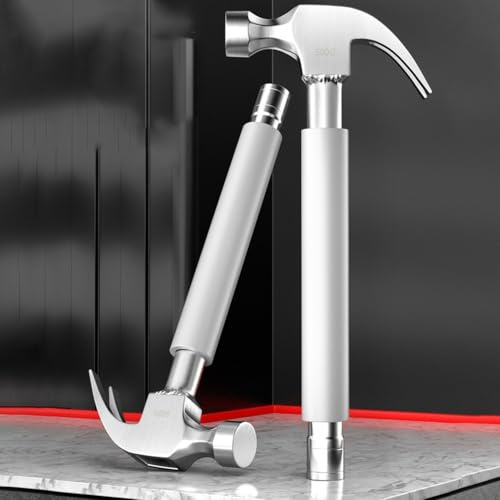 Yuanpgky Multifunctional Steel Pipe Sleeve Claw Hammer with Socket Fitter for Air Conditioning Installation, for Long Lasting Carbon Steel Construction, Ergonomic Handle for(Silver 14MM)