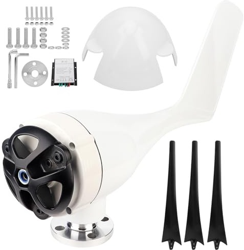 Kit de turbinas de generador eólico pequeño de 800 W, piezas de alimentación de 3 palas para carga doméstica marina con alta tasa de utilización de energía eólica, fácil (12V)