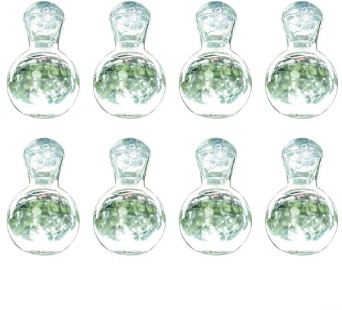 Lot de 8 vases à bulbes de propagation avec support à ventouse et crochets de suspension pour surveiller en temps réel la croissance des racines dans l'eau pour les plantes