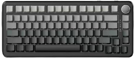 YAJBHnzpt AK820 MAX 75% Mechanical Keyboard Magnetic Keyboard With Screen And Knobs RGB Wired Wireless Gaming Keyboards Compatible With 5420 (Wired-Black-Magnetic)