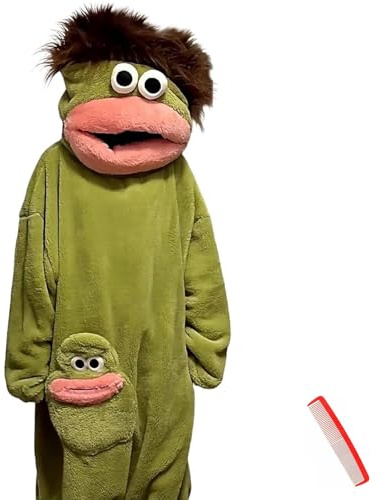 Silly Onesie Vuxen Pyjamas Unisex Ultra Soft Plysch Hooded One Piece Loungewear Grön Hooded Pyjamas