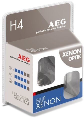 AEG H4 Blue Xenon Optik, 60/55W, 2er