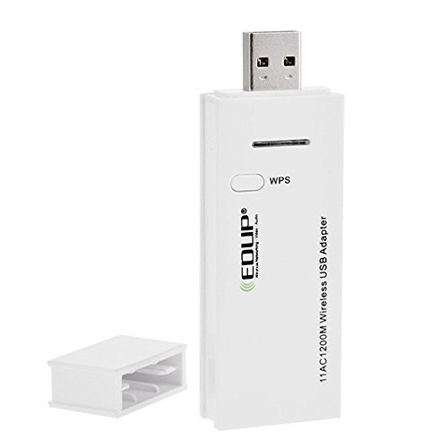 EDUP 802.11 AC 1200M 2.4G/5.8G Dual Band USB 3.0 Wireless Wifi Adapter Network Card WPS Button White