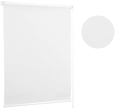 Oriental Bamboo-Like Natural Window Roller Blind, 16 Width Sizes, 4 Designs, 115cm (+4.5cm Fittings), Jasmine White