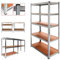 OcioDual Estanteria Metalica, Estanteria Trastero 180x90x40cm, Estantería Almacenaje, Estantería Metálica, Soporta 875kg Divididos en 5 Baldas, Almacenamiento Divisible, Plata