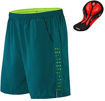 WOSAWE Montagne Cyclisme Shorts Respirant 3D Gel Silicone Velo Loose-fit Pants Court de Sport pour Homme Femme (Navy L)