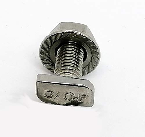 GAO Flora Hammerkopfschrauben M6x12 Edelstahl mit Flanschmutter für Gewächshäuser (10)