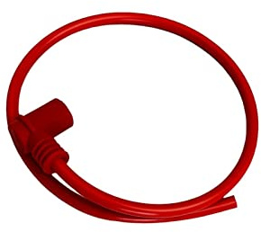 Kit Pipetta Pipa Candela Siliconica Anti Acqua Rossa Rosso e 50 cm Cavo per Ciclomotori Ciao Si Bravo Boxer Grillo Boss Eco Cba ecc