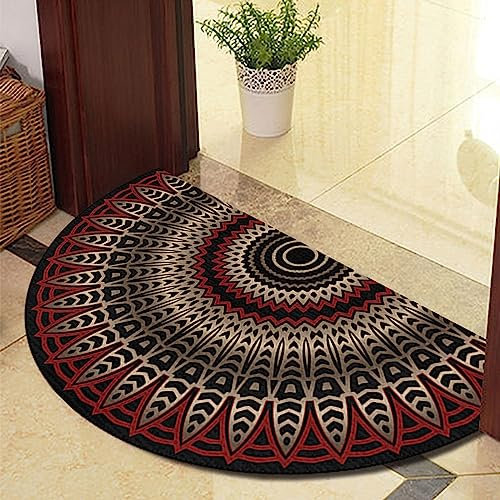 Guest Ruyunlai Tappeto Porta Zerbino Zerbini Per Ingresso Arredamento Casa Mezzaluna Per Esterno Interno Tappeti Grandi Dimensioni increspatura rossa 60x90cm