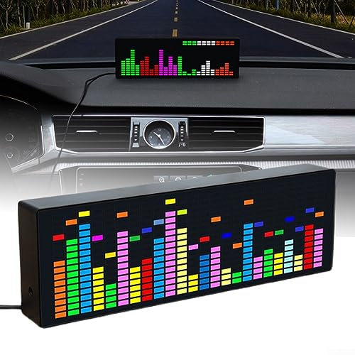 LED Music Spectrum Display Analyzer,USB Powered 20 Level LED VU Meter Music Spectrum Analyzer Display Kit for PC Stereo Audio (Wire Control)