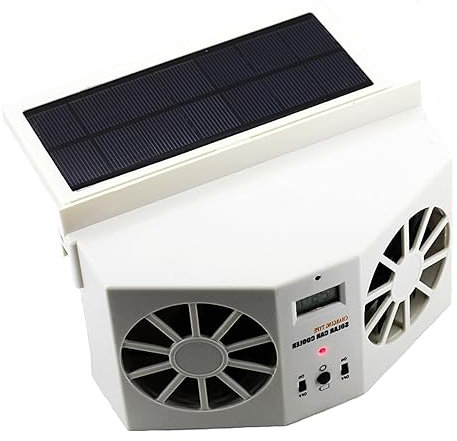 CYDZSW Car Solar Powered Exhaust Fan,Air Flow Window Fans,Solar Powered Exhaust Fan 2W (White)