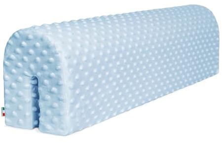Babysanity Paracolpi Lettino Neonato Cuscino Riduttore Lettino Protezione Letto (70 Cm, Minky Azzurro)